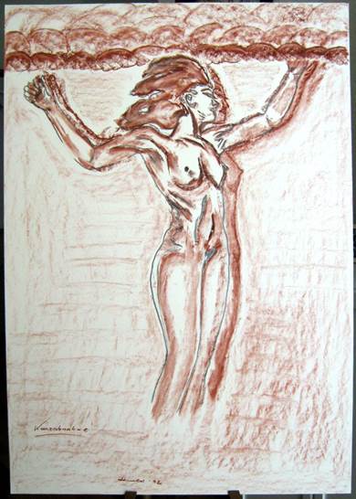 Rötel Bleistift weibl. Akt Kreuzabnahme 70 x 100 cm.jpg